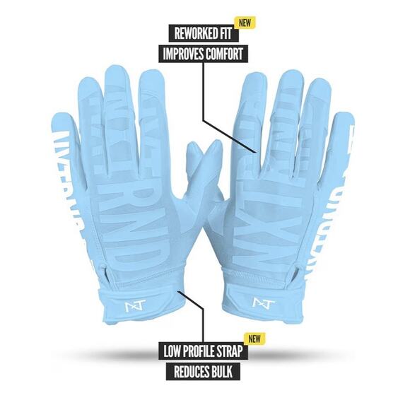 Nxtrnd G2 Pro Football Gloves Men’s Ultra Sticky Receiver Gloves XX-Large Blue - Picture 3 of 7